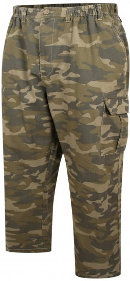 Espionage TR054 Camoflage Trousers Green - Cargobukser til menn i store størrelser - Cargobukser til menn i store størrelser