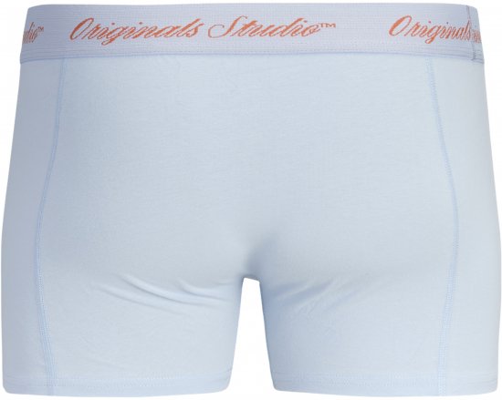 Jack & Jones Norrebro Solid Trunks 3-Pack Blue - Boxershorts - Boksershorts for menn i store størrelser
