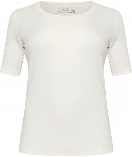 Kaffe Curve Carina T-skjorte Chalk - T-skjorter - 