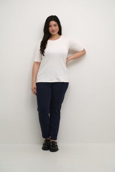 Kaffe Curve Carina T-skjorte Chalk - T-skjorter - 