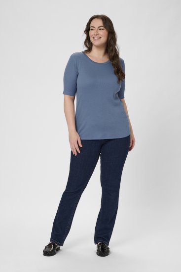 Kaffe Curve Carina T-Shirt Blue - T-skjorter - 