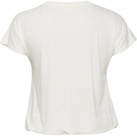 Kaffe Curve Jena V-hals T-skjorte Chalk - T-skjorter - 