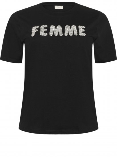 Kaffe Curve Ariana T-Shirt Black - T-skjorter - 