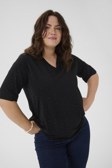 Kaffe Curve Phoelina T-Shirt Black - T-skjorter - 