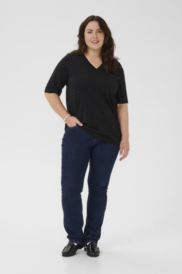 Kaffe Curve Phoelina T-Shirt Black - T-skjorter - 