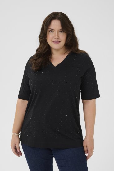 Kaffe Curve Phoelina T-Shirt Black - T-skjorter - 