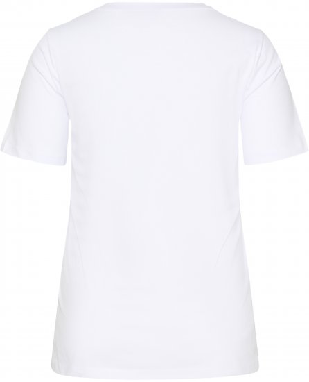 Kaffe Curve June T-skjorte Hvit - Trykket T-skjorter for dame - 