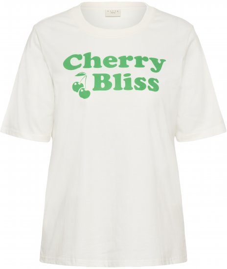 Kaffe Curve Chari T-Shirt Chalk - T-skjorter - 