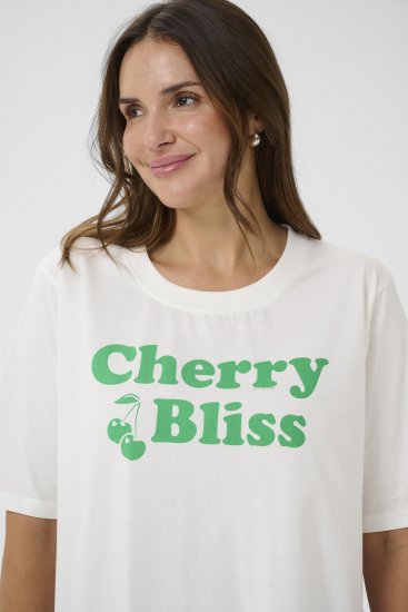 Kaffe Curve Chari T-Shirt Chalk - T-skjorter - 