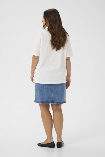 Kaffe Curve Chari T-Shirt Chalk - T-skjorter - 