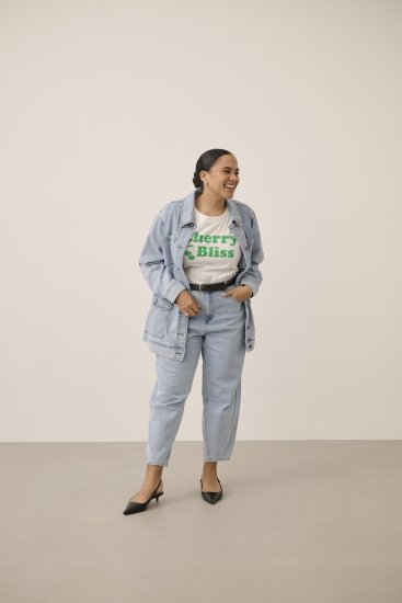 Kaffe Curve Chari T-Shirt Chalk - T-skjorter - 