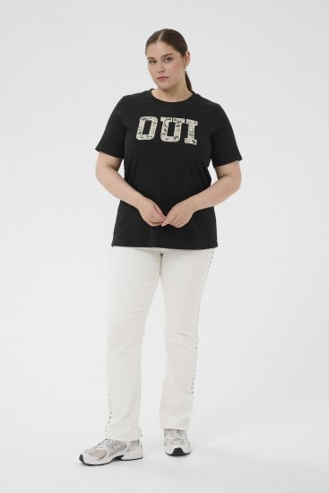 Kaffe Curve Lucie T-Shirt Black - T-skjorter - 