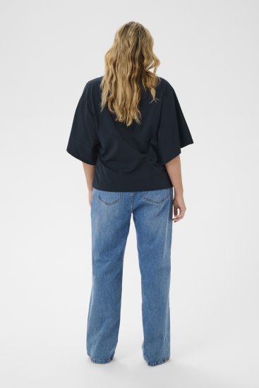 Kaffe Curve Stormi T-Shirt Navy - T-skjorter - 