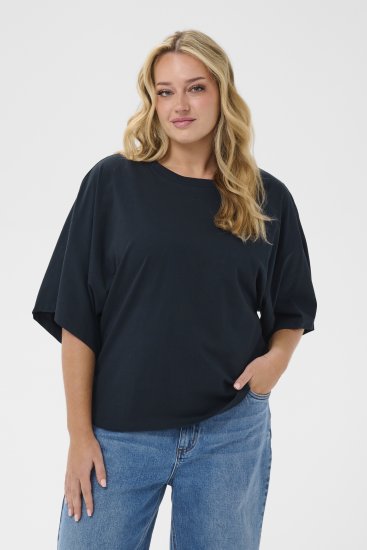 Kaffe Curve Stormi T-Shirt Navy - T-skjorter - 