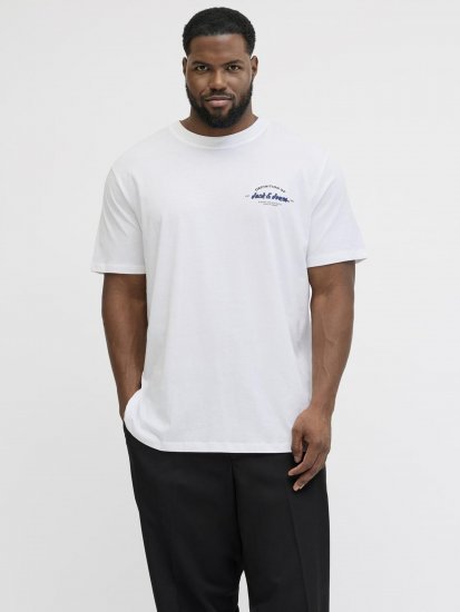 Jack & Jones Brandon T-skjorte Hvit - T-skjorter - Store T-skjorter - 2XL-14XL