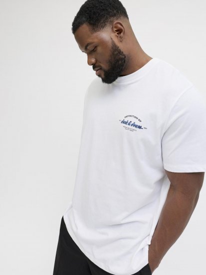 Jack & Jones Brandon T-skjorte Hvit - T-skjorter - Store T-skjorter - 2XL-14XL