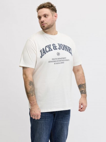 Jack & Jones Edenver T-skjorte Hvit - T-skjorter - Store T-skjorter - 2XL-14XL