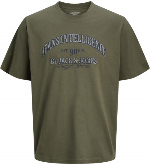 Jack & Jones Edenver T-skjorte Khaki - T-skjorter - Store T-skjorter - 2XL-14XL