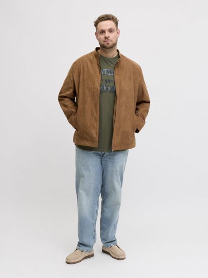 Jack & Jones Edenver T-skjorte Khaki - T-skjorter - Store T-skjorter - 2XL-14XL