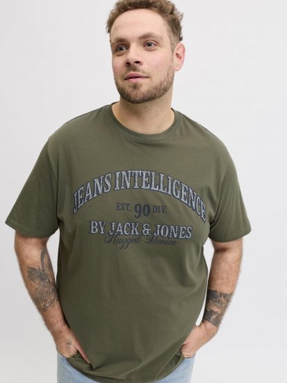 Jack & Jones Edenver T-skjorte Khaki - T-skjorter - Store T-skjorter - 2XL-14XL
