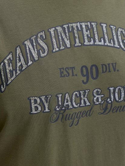 Jack & Jones Edenver T-skjorte Khaki - T-skjorter - Store T-skjorter - 2XL-14XL