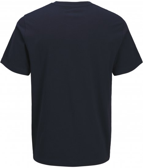 Jack & Jones King Crew Neck T-Shirt Navy - T-skjorter med trykk i store størrelser - T-skjorter med trykk i store størrelser