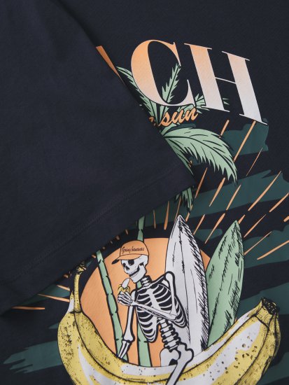 Jack & Jones King Crew Neck T-Shirt Navy - T-skjorter med trykk i store størrelser - T-skjorter med trykk i store størrelser