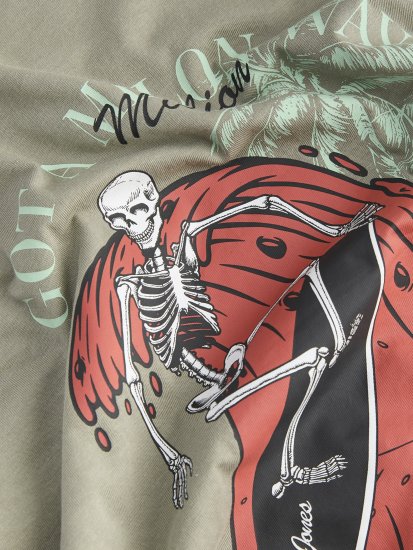 Jack & Jones King Crew Neck T-Shirt Grey - T-skjorter med trykk i store størrelser - T-skjorter med trykk i store størrelser