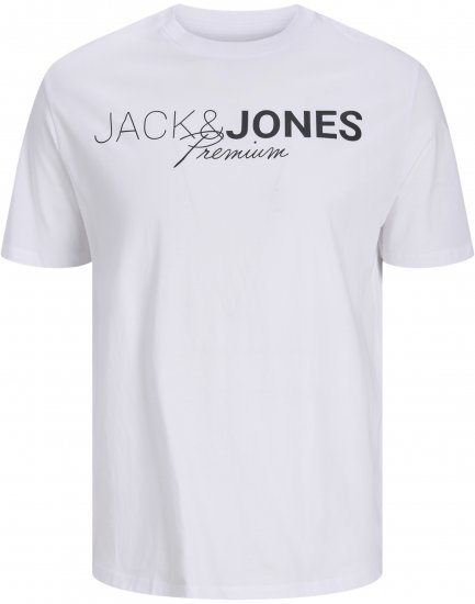 Jack & Jones Blaneo Short Sleeve T-Shirt White - T-skjorter - Store T-skjorter - 2XL-14XL