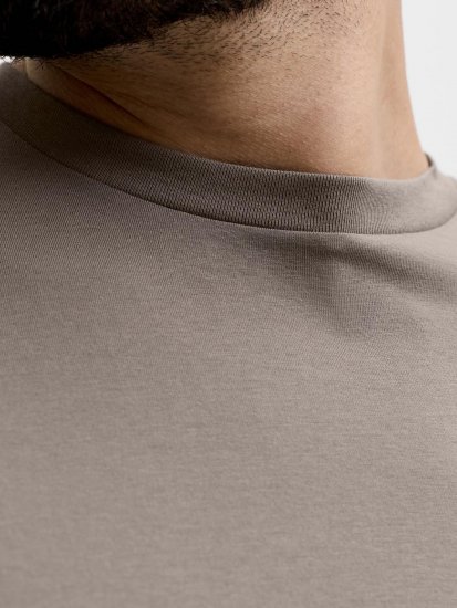 Jack & Jones Oscar T-Shirt Grey - T-skjorter med trykk i store størrelser - T-skjorter med trykk i store størrelser