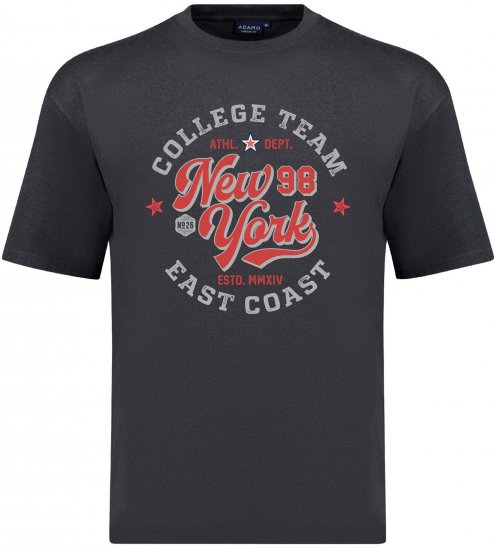 Adamo Motivshirt Comfort Fit College Anthracite - T-skjorter med trykk i store størrelser - T-skjorter med trykk i store størrelser