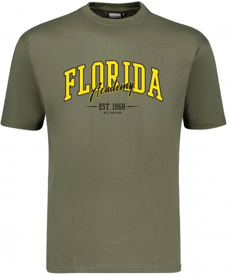 Adamo Florida Comfort Fit T-Shirt Olive Green - T-skjorter - Store T-skjorter - 2XL-14XL