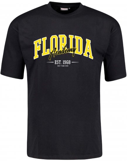 Adamo Florida Comfort Fit T-Shirt Black - T-skjorter med trykk i store størrelser - T-skjorter med trykk i store størrelser