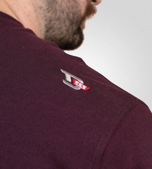 D555 Grimsby Rock n' Roll Skull Printed T-Shirt Burgundy - T-skjorter med trykk i store størrelser - T-skjorter med trykk i store størrelser