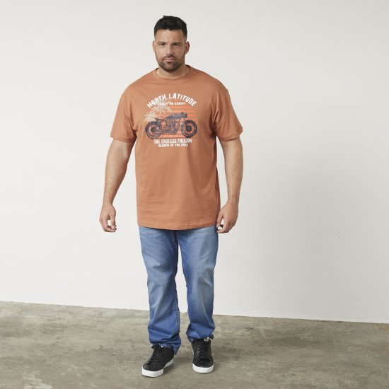 North Latitude 61118 T-Skjorte med Trykk Rav - T-skjorter - Store T-skjorter - 2XL-14XL