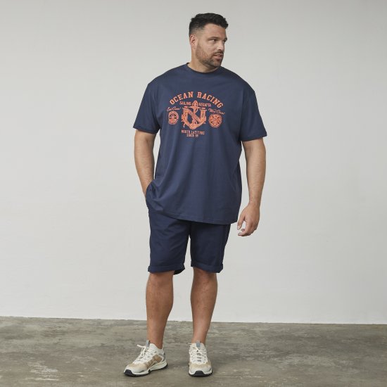 North Latitude 61121 T-Skjorte med Trykk Marineblå - T-skjorter - Store T-skjorter - 2XL-14XL