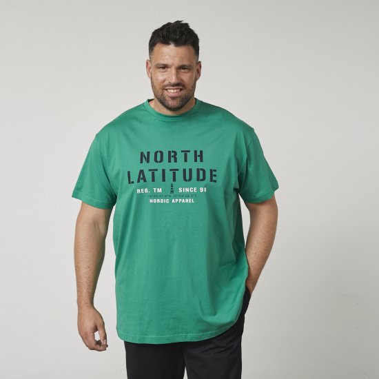 North Latitude 61135 T-Skjorte med Trykk Grønn - T-skjorter - Store T-skjorter - 2XL-14XL
