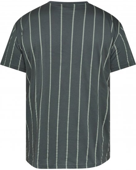 North Latitude 61319 Stripete T-Skjorte Mørkgrønn - T-skjorter - Store T-skjorter - 2XL-14XL