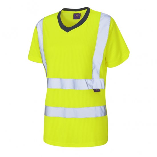 Leo Belstone EcoViz Comfort Women's T-Shirt Yellow - Arbeidsklær - Arbeidsklær for damer i plus size