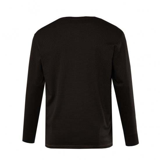 JP1880 T-Shirt Henley Long Sleeve Striped Brown TALL - HERREKLÆR MT-6XLT - Klær for høye menn