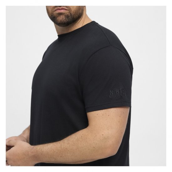 North Latitude T-Shirt O-Neck Black - T-skjorter - Store T-skjorter - 2XL-14XL