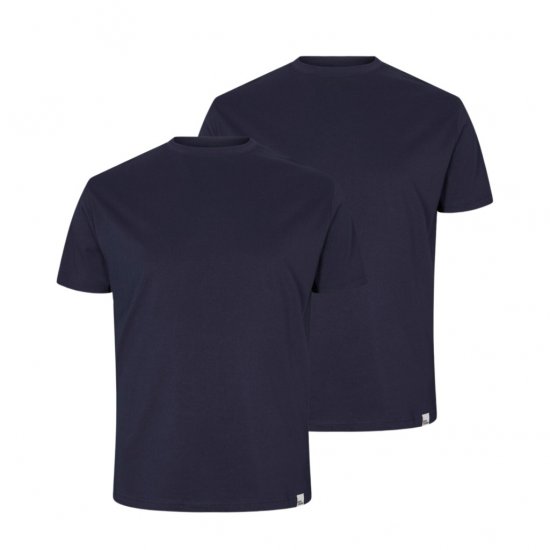 North Latitude Denim 2-Pack T-Shirt Navy Blue - T-skjorter - Store T-skjorter - 2XL-14XL