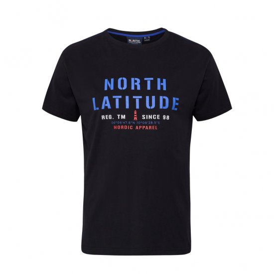 North Latitude Logo T-Shirt Black - T-skjorter - Store T-skjorter - 2XL-14XL