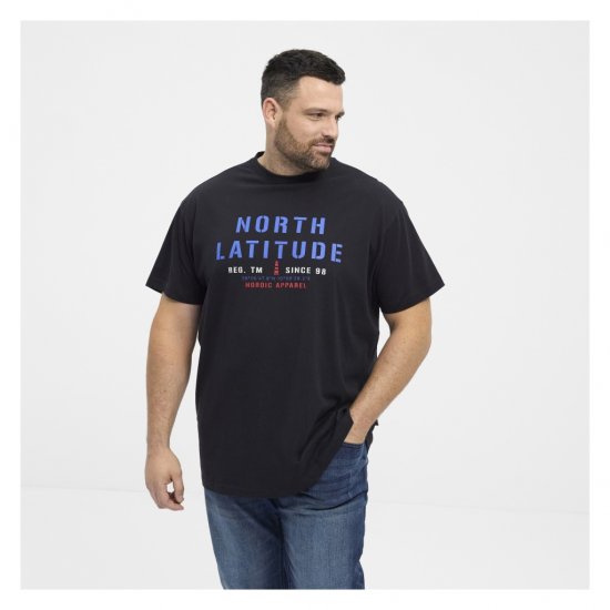 North Latitude Logo T-Shirt Black - T-skjorter - Store T-skjorter - 2XL-14XL