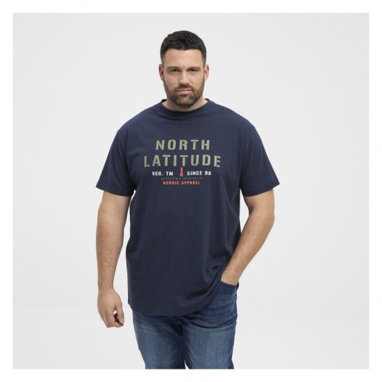 North Latitude Logo T-Shirt Navy - T-skjorter - Store T-skjorter - 2XL-14XL