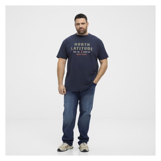North Latitude Logo T-Shirt Navy - T-skjorter - Store T-skjorter - 2XL-14XL