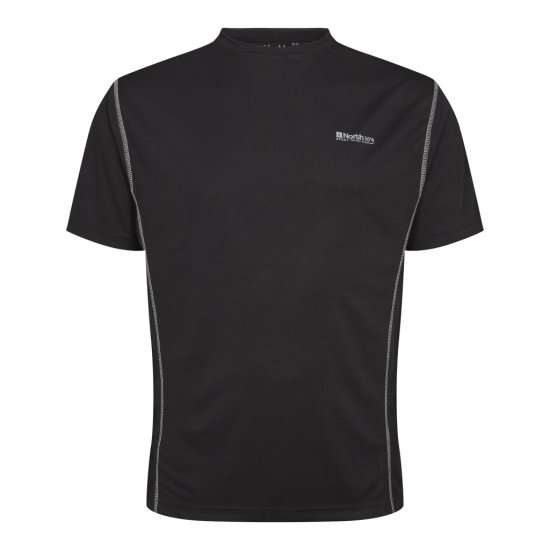 North Latitude Sport Tech T-Shirt Black - T-skjorter - Store T-skjorter - 2XL-14XL