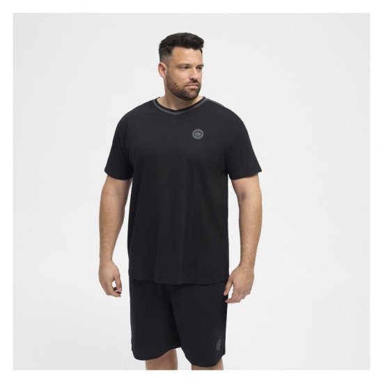 North Latitude Pyjama T-Shirt V-Neck Short Sleeve Black - Pyjamas/Loungewear - Pyjamas Herre Store Størrelser
