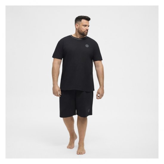 North Latitude Pyjama T-Shirt V-Neck Short Sleeve Black - Pyjamas/Loungewear - Pyjamas Herre Store Størrelser