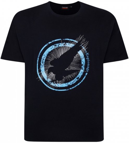 Espionage T434 Vintage Eagle Printed T-Shirt - T-skjorter med trykk i store størrelser - T-skjorter med trykk i store størrelser